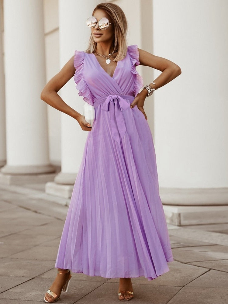 Robe Princesse Longue Violette – Image 4