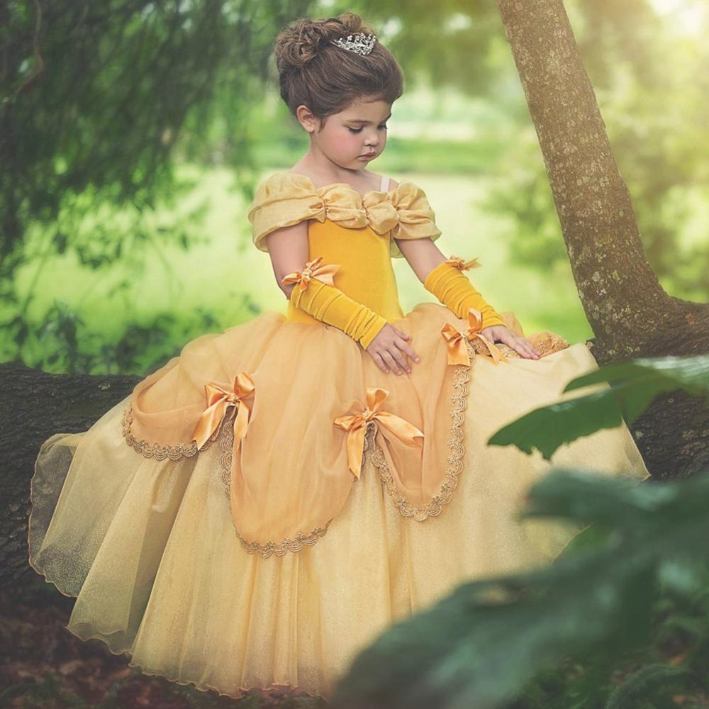 Robe Princesse Jaune pour Fille - Image 3