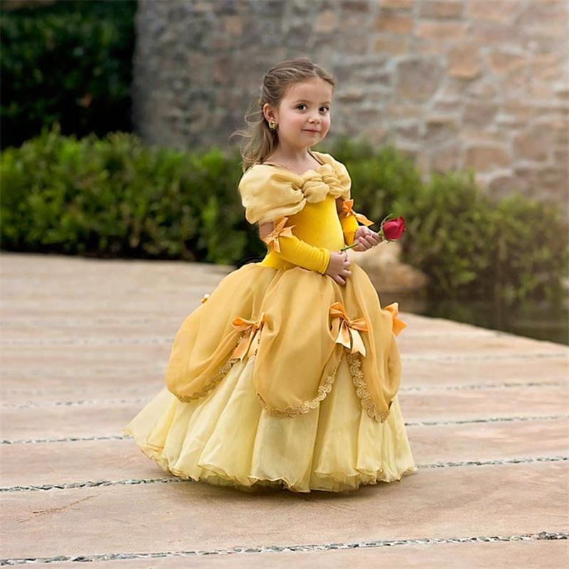 Robe Princesse Jaune pour Fille - Image 4