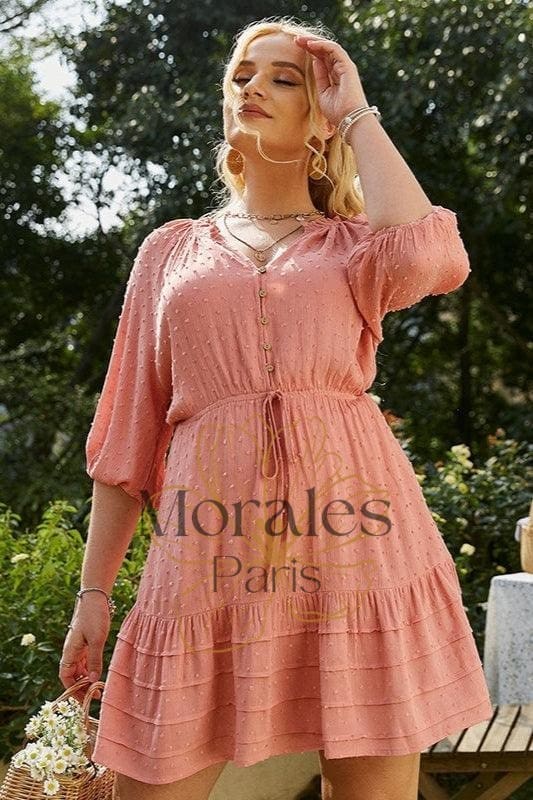 Robe Courte De Printemps En Rose – Image 4