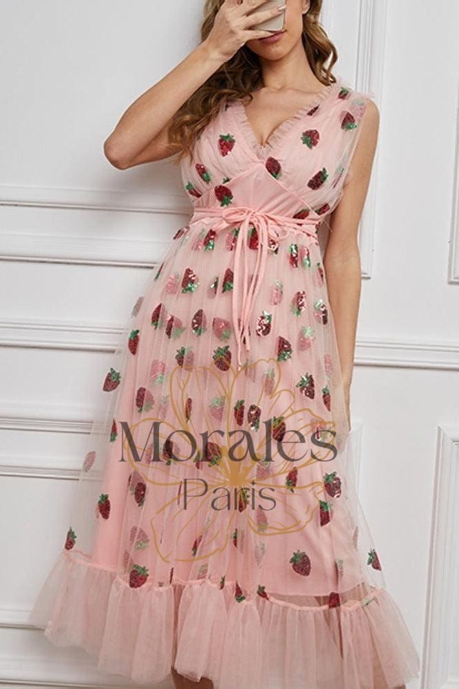Robe En Maille Fraise – Image 4