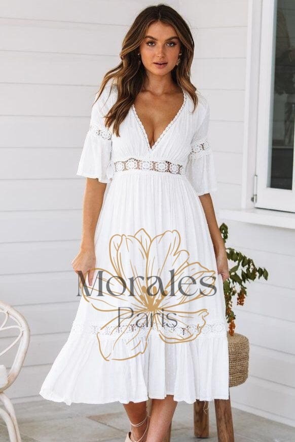 Robe Bohème Blanche Maxy – Image 4