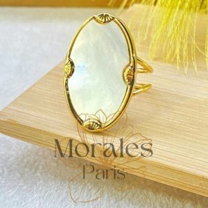 Bague Bohème Chic Nacrée