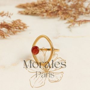 Bague Bohème Ovale Pierre