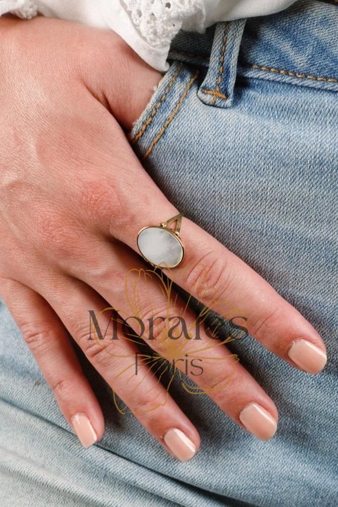 Bague Bohème Pierre Nacre – Image 3