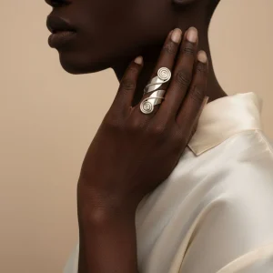 Bague Nya Argent Massif Ajustable Sénégal