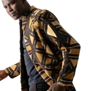 Blazer homme en Bogolan tissé à la main – Mali