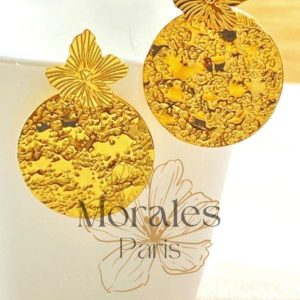 Boucle d’Oreilles Acier Doré