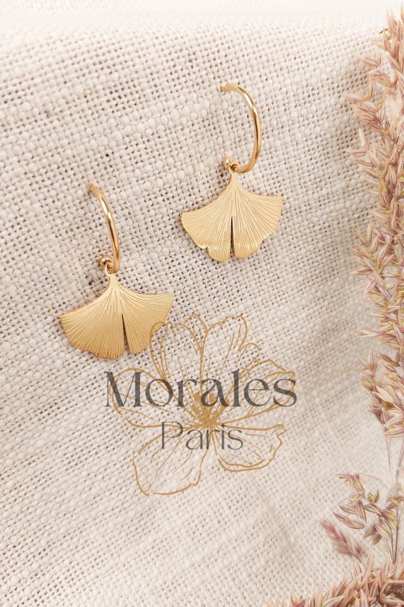 Boucles d’oreilles Bohème Ginkgo – Image 2