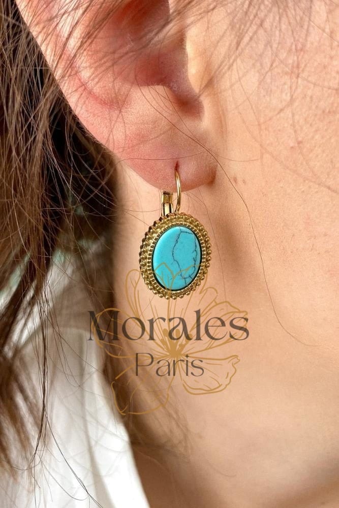 Boucles d’oreilles Bohème Turquoise – Image 3