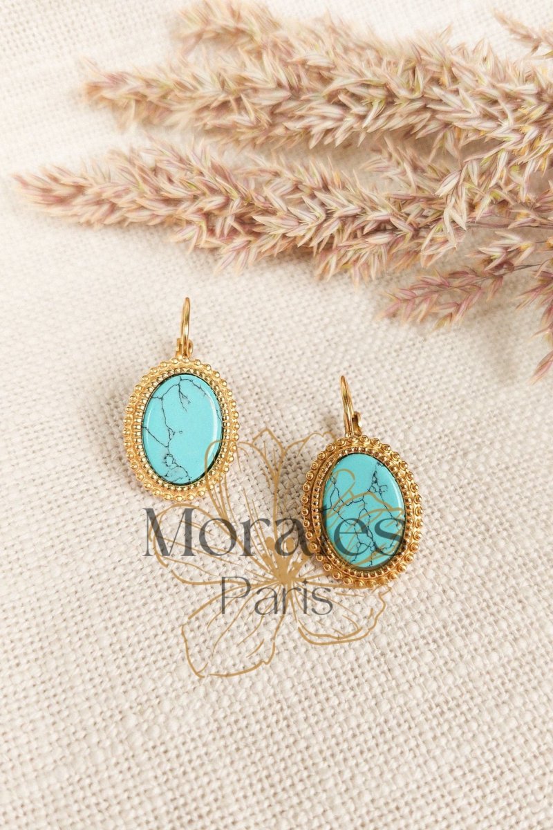 Boucles d’oreilles Bohème Turquoise