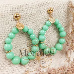 Boucles d’oreilles Créole Perles