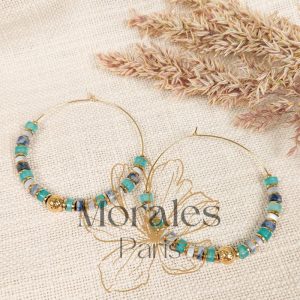 Boucles d’oreilles Créole Pierres