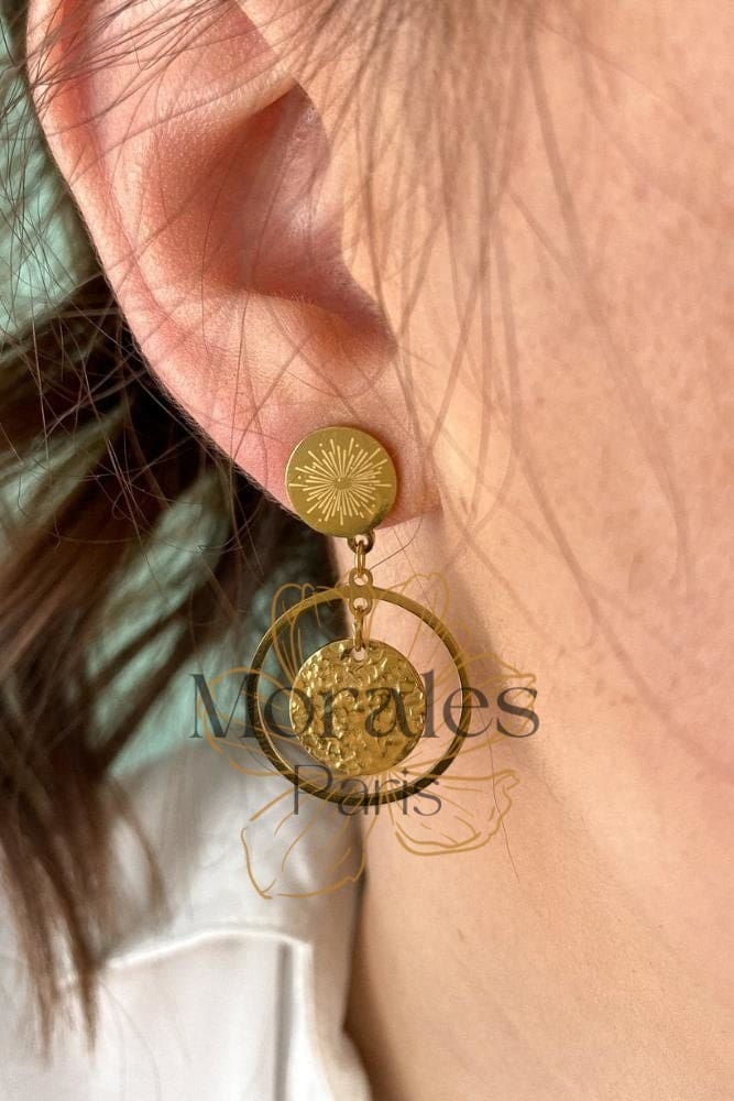 Boucles d’oreilles Dorée Bohème Chic – Image 3