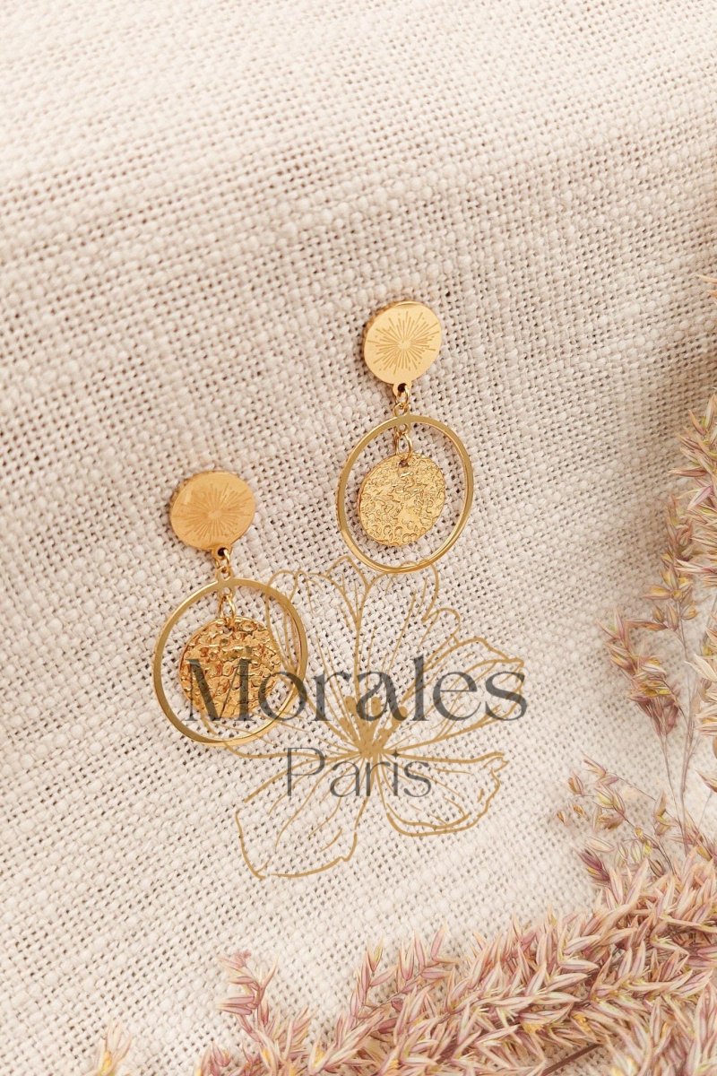 Boucles d’oreilles Dorée Bohème Chic – Image 2