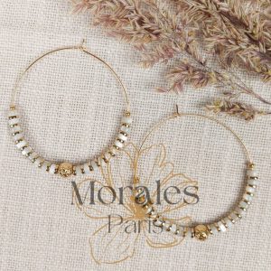 Boucles d’oreilles Pierres Blanches