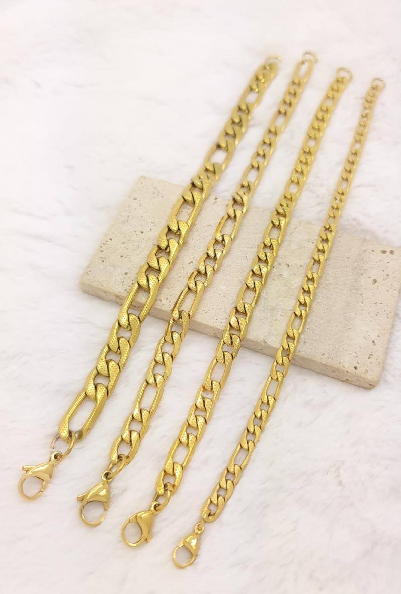 Bracelet acier Maille figaro – Image 3