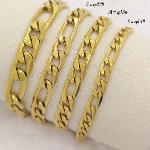 Bracelet acier Maille figaro