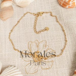 Bracelet Cheville Bohème Ancre Dorée