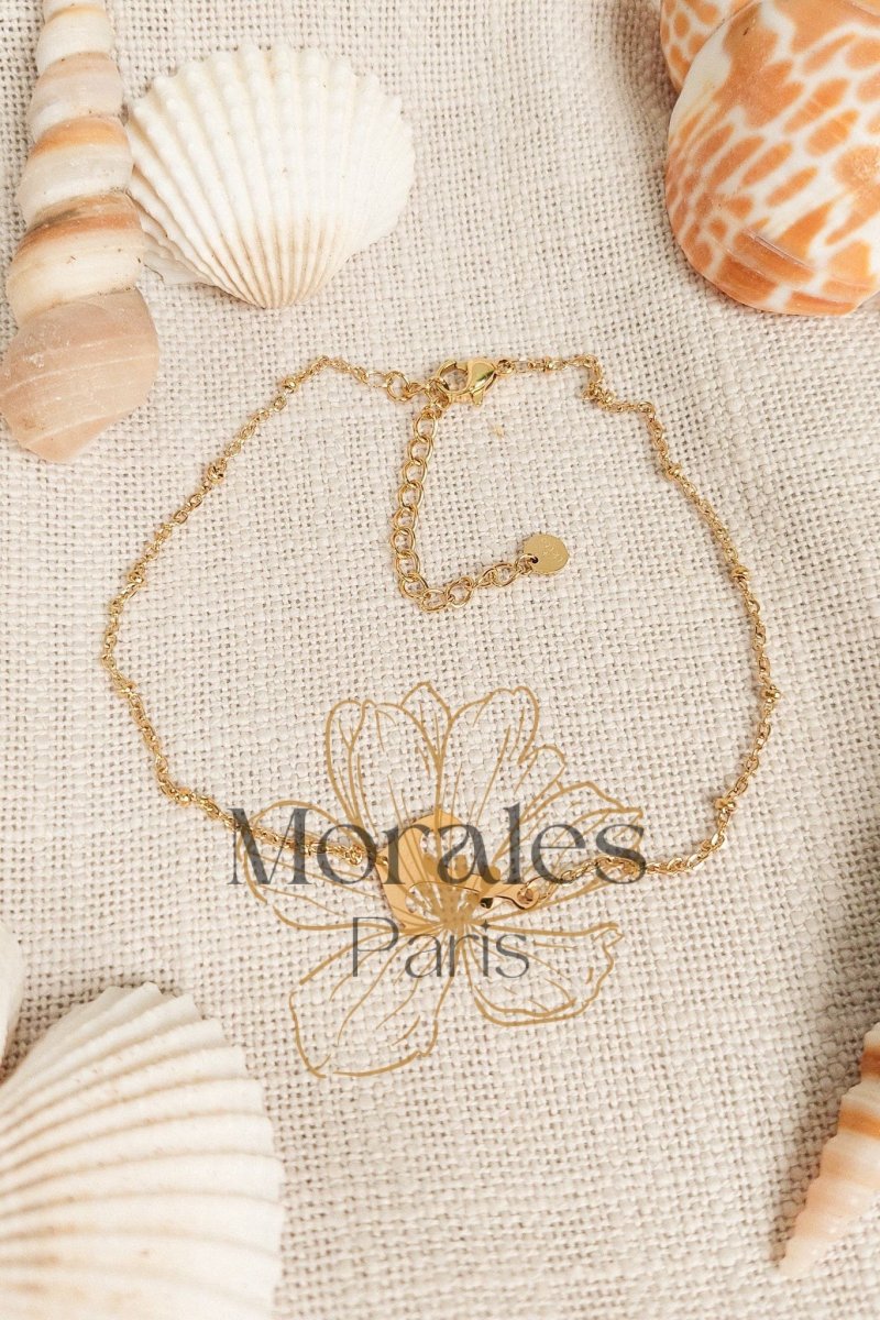 Bracelet Cheville Bohème Ancre Dorée – Image 2