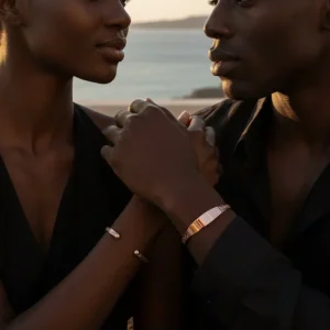 Bracelet cuivre africain artisanal Perem – finition polie – Collection Signature