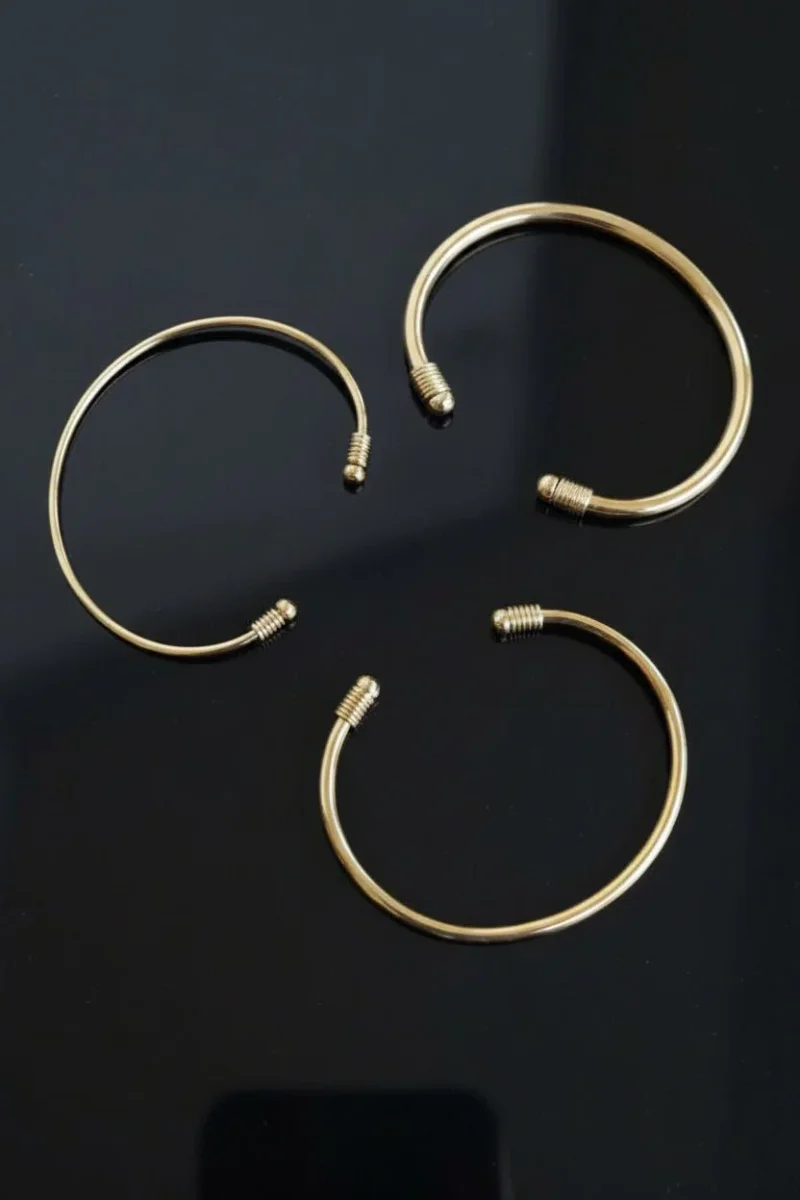 Bracelet jonc africain en bronze poli | Signature – Image 8