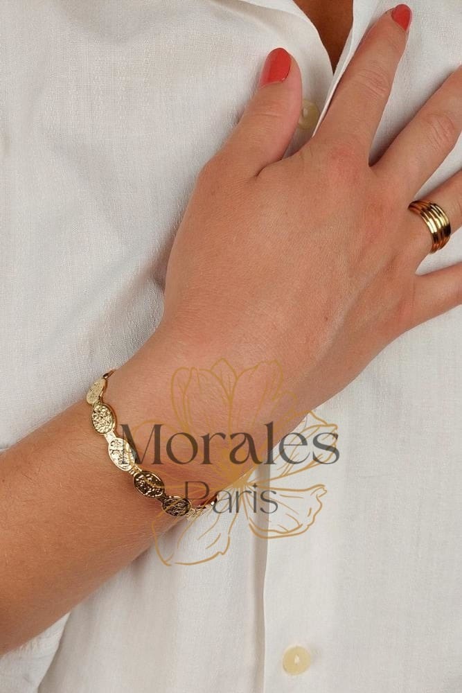 Bracelet Jonc Bohème Doré – Image 3