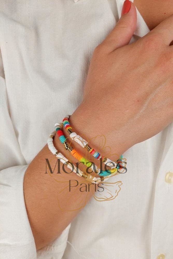 Bracelet Perles Heishi Multicolore – Image 4