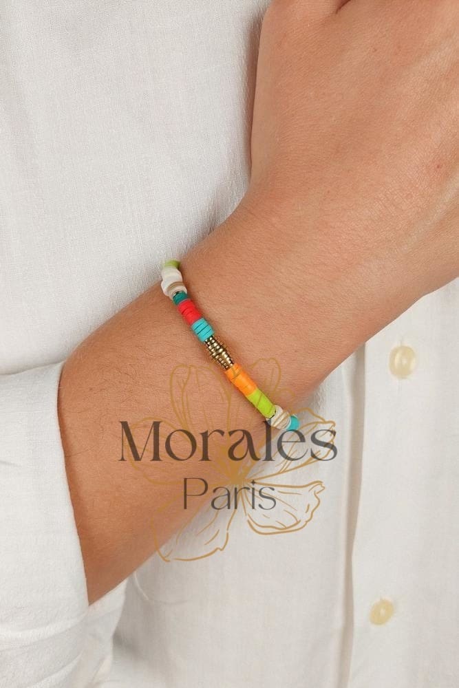 Bracelet Perles Heishi Multicolore – Image 3