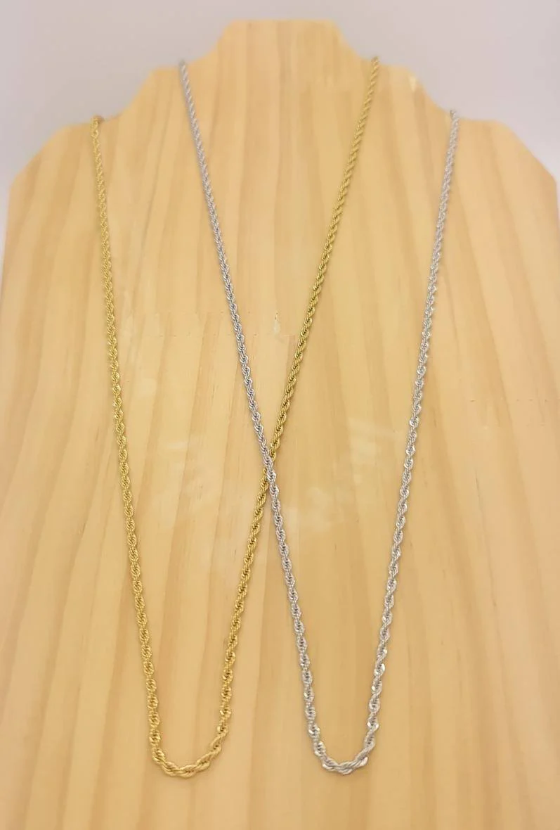 Collier Acier Mailles Tressées Petit – Image 2