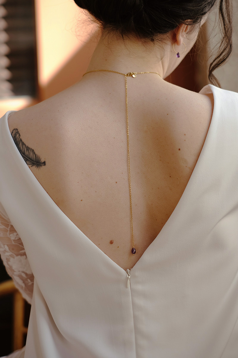 Collier de dos Améthyste – Lluvia - Image 3