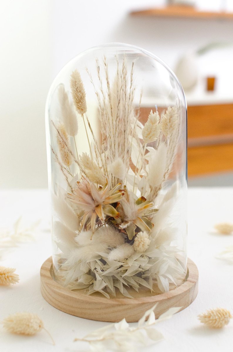 Atelier Cloche de fleurs séchées
