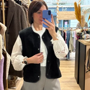 Gilet sans manches noir/blanc