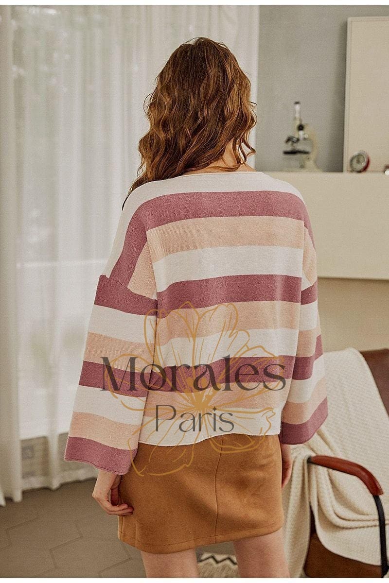 Jolie Pull Bohème Tons Rosé - Image 5