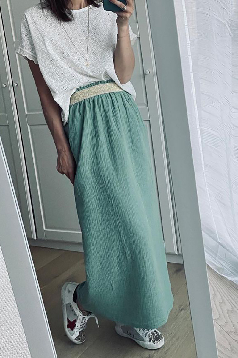 Jupe longue amande Cot Cot Cousette