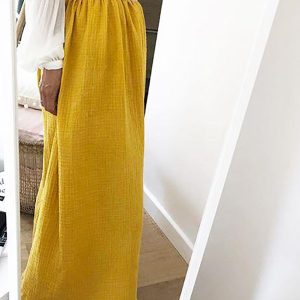 Jupe longue moutarde Cot Cot Cousette