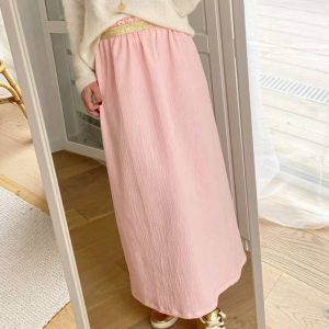 Jupe longue rose Cot Cot Cousette
