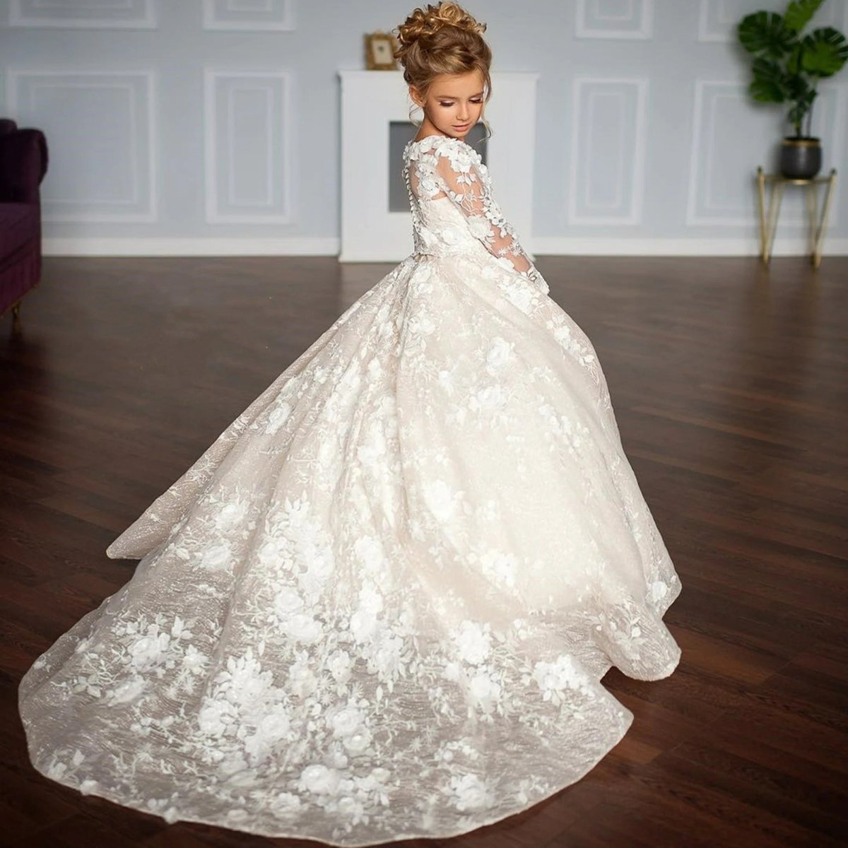 Robe mariage longue fille – Image 3