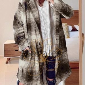 Manteau à Capuche Hippie Plaid