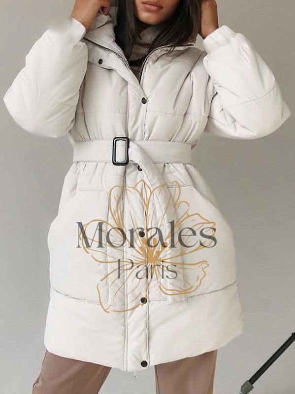 Manteau Blanc Bohème Classique - Image 2