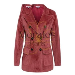 Manteau Bohème Bordeaux Effet Velours