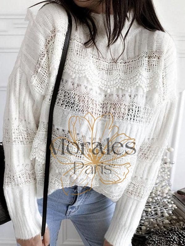 Petit Pull Bohème Col Haut