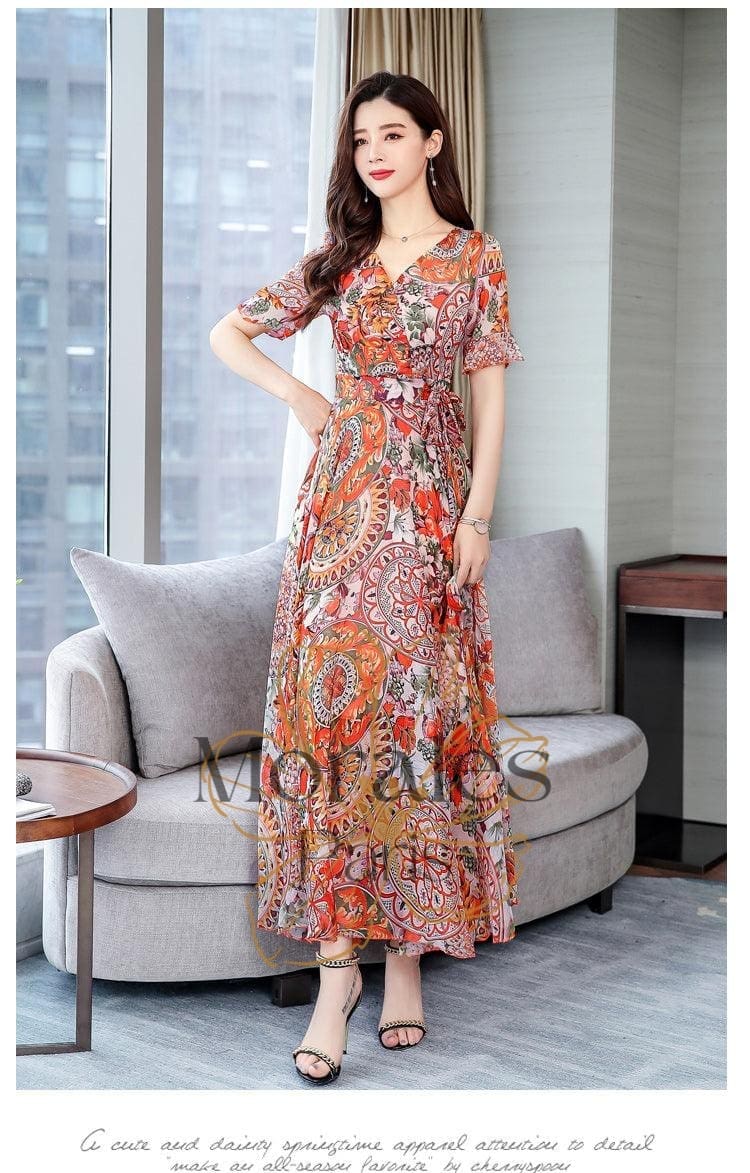 Robe Longue Fleurie Bohème – Image 8