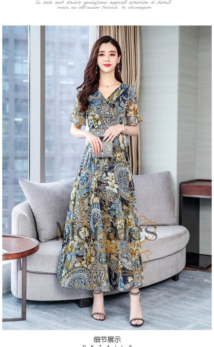 Robe Longue Fleurie Bohème – Image 9