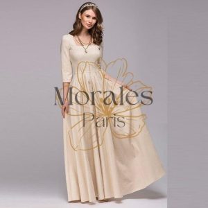 Robe Longue Bohème Ecru