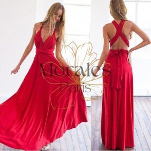 Robe Bohème Mariage Robe Longue Rouge