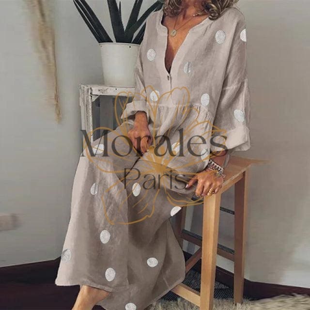 Robe Longue Bohème Pois – Image 9