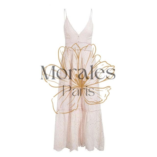 Robe Bohème Mariage Blanche en Dentelle – Image 3