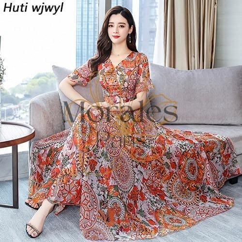 Robe Longue Fleurie Bohème – Image 2