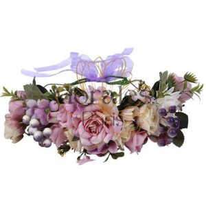 Couronne de Fleur Rose Pale